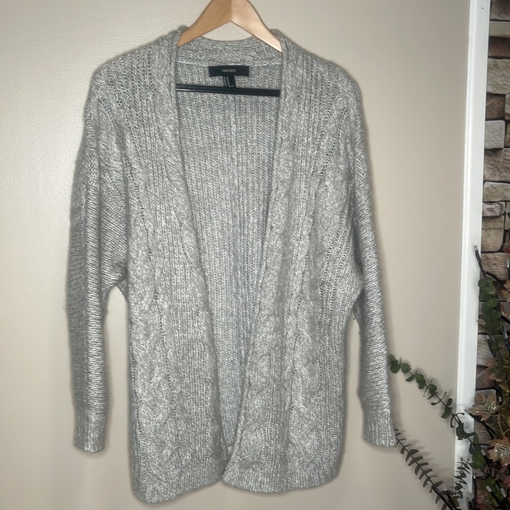 Oversized Soft Grey Open Cardigan by Forever 21, Women’s Size M